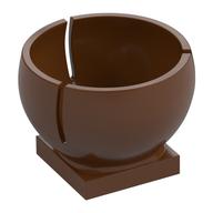 Cylinder Hemisphere 2 × 2 Ball Turret Socket Base Reddish Brown