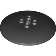 Dish 6 × 6 Inverted (Radar) with Hollow Studs Black