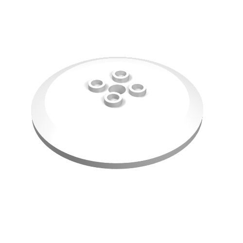 Dish 6 × 6 Inverted (Radar) with Hollow Studs Weiß