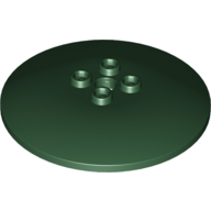 Dish 6 × 6 Inverted (Radar) with Hollow Studs Dunkelgrün