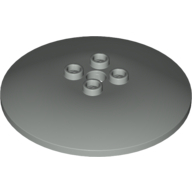 Dish 6 × 6 Inverted (Radar) with Hollow Studs Light Gray