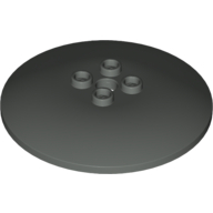 Dish 6 × 6 Inverted (Radar) with Hollow Studs Dark Gray