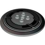 Dish 6 × 6 Inverted (Radar) with Hollow Studs and AT-AT/AT-TE Print in Light Gray