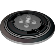 Dish 6 × 6 Inverted (Radar) with Hollow Studs and AT-AT/AT-TE Print Light Bluish Gray