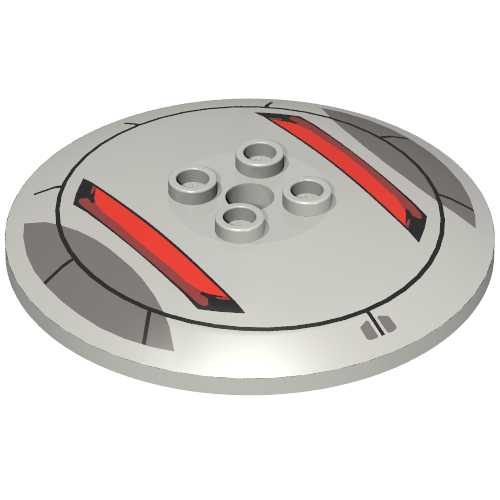 Dish 6 × 6 Inverted (Radar) with Hollow Studs and Sith Infiltrator Print Hellblaugrau