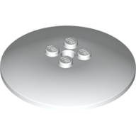 Dish 6 × 6 Inverted (Radar) with Solid Studs White
