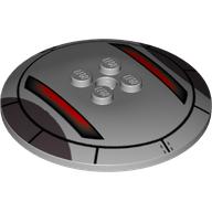 Dish 6 × 6 Inverted (Radar) with Solid Studs and Sith Infiltrator Print [Solid Studs] Hellblaugrau