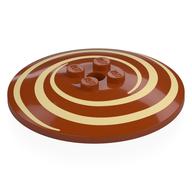Dish 6 × 6 Inverted (Radar) with Tan Swirls print Dark Orange