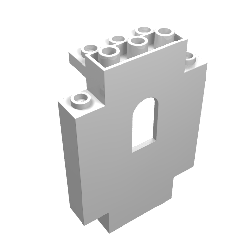 Panel 2 × 5 × 6 Wall with Arched Window White