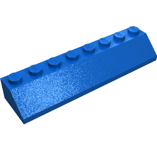 Brick Sloped 45° 2 × 8 Blue