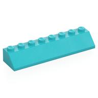 Brick Sloped 45° 2 × 8 Medium Azure