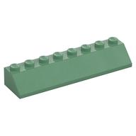 Brick Sloped 45° 2 × 8 Sand Green
