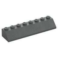 Brick Sloped 45° 2 × 8 Dark Gray