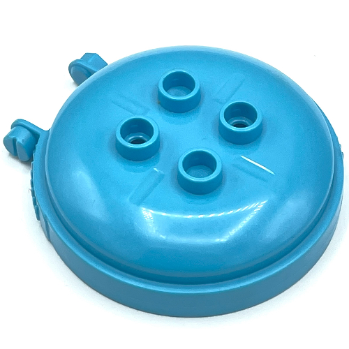 Duplo Cart Lid Round with 2 × 2 Studs and Hinge Duplo Blue