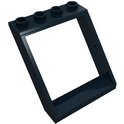Fenster 4 × 4 × 3 Dach Schwarz