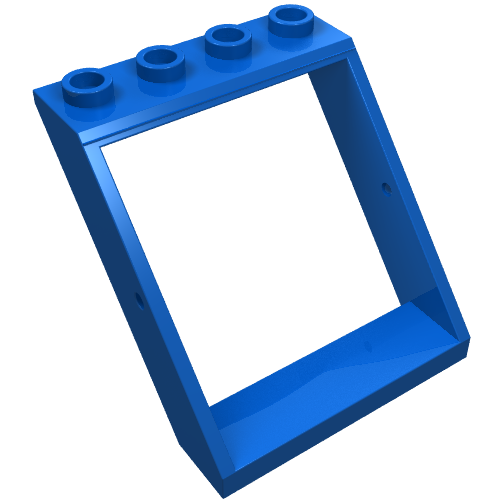 Fenster 4 × 4 × 3 Dach Blau