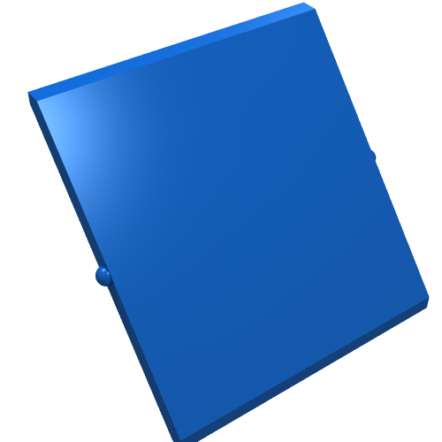 Glass for Window 4 × 4 × 3 Roof Blue