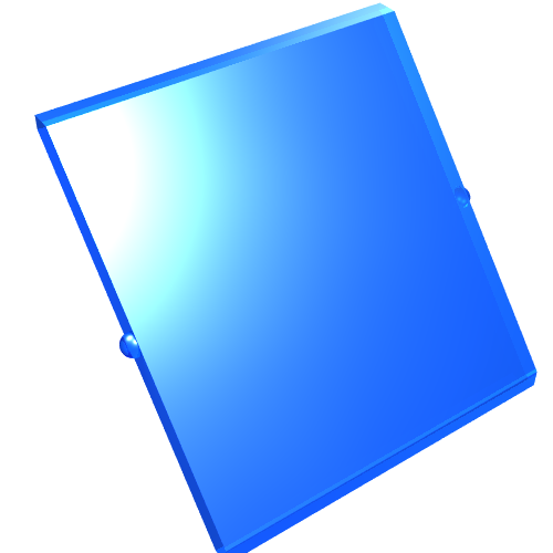 Glas für Fenster 4 × 4 × 3 Dach Transparent-Dunkelblau