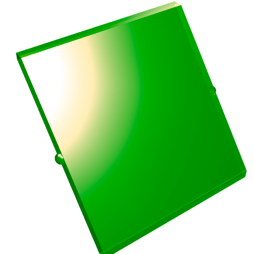 Glas für Fenster 4 × 4 × 3 Dach Transparent-Grün