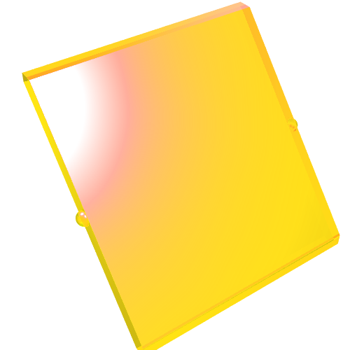 Glass for Window 4 × 4 × 3 Roof Trans-Yellow