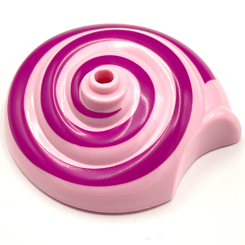 Belville, Insect Body Part, Snail Shell with Dark Pink Spiral Print Rosa