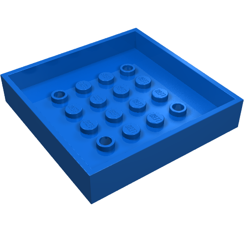 Kiste 6 × 6 unten Blau