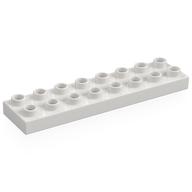 Duplo Plate 2 × 8 White