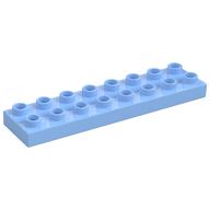 Duplo Plate 2 × 8 Bright Light Blue
