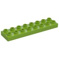 Duplo Plate 2 × 8 Lime