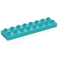 Duplo Plate 2 × 8 Medium Azure