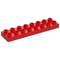 Duplo Plate 2 × 8 Red