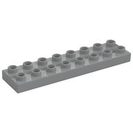 Duplo Plate 2 × 8 Light Bluish Gray