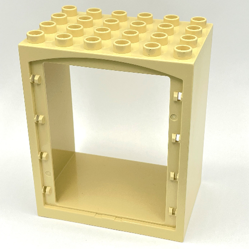 Duplo Door Frame / Entryway with Double Doorway and 4 × 6 Studs on Top Tan