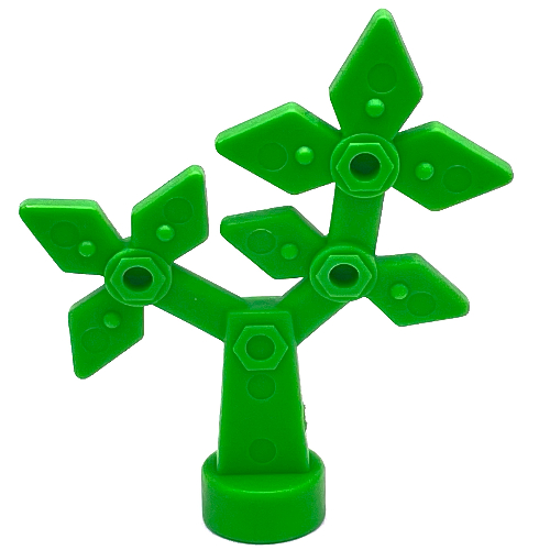 Duplo Flower, Faux Metal Bolts and Rivets Design, 8 Petals Hellgrün
