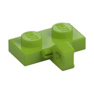 Hinge Plate 1 × 2 Locking with 1 Finger on Side, with Groove Limette