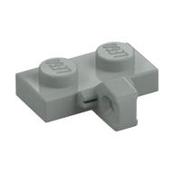 Hinge Plate 1 × 2 Locking with 1 Finger on Side, with Groove Hellgrau