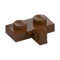 Hinge Plate 1 × 2 Locking with 1 Finger on Side, with Groove Rotbraun