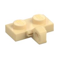 Hinge Plate 1 × 2 Locking with 1 Finger on Side, without Groove Tan