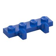 Hinge Plate 1 × 4 Locking Dual 1 Finger Blue