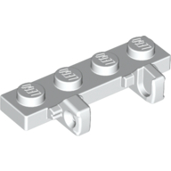 Hinge Plate 1 × 4 Locking Dual 1 Finger Weiß