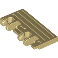 Hinge Train Gate 2 × 4 Locking Dual 2 Fingers with Rear Reinforcements, 9 Teeth Beige