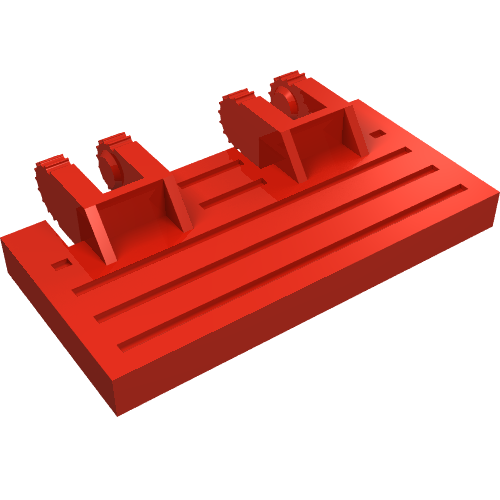 Hinge Train Gate 2 × 4 Locking Dual 2 Fingers with Rear Reinforcements, 9 Teeth Rot