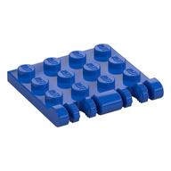 Hinge Plate 3 × 4 Locking Dual 2 Finger, 9 Teeth Blue