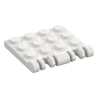Hinge Plate 3 × 4 Locking Dual 2 Finger, 9 Teeth White