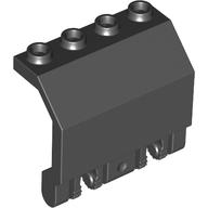 Hinge Panel 2 × 4 × 3 1/3 Locking Dual 2 Fingers Schwarz