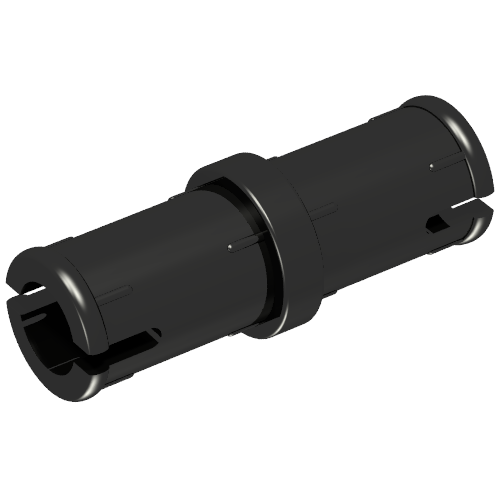 Technic Pin with Friction Ridges Lengthwise, without Center Slots Schwarz