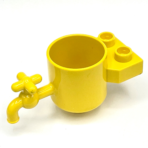 Duplo Water Tank and Tap with 1 × 2 Plate Yellow