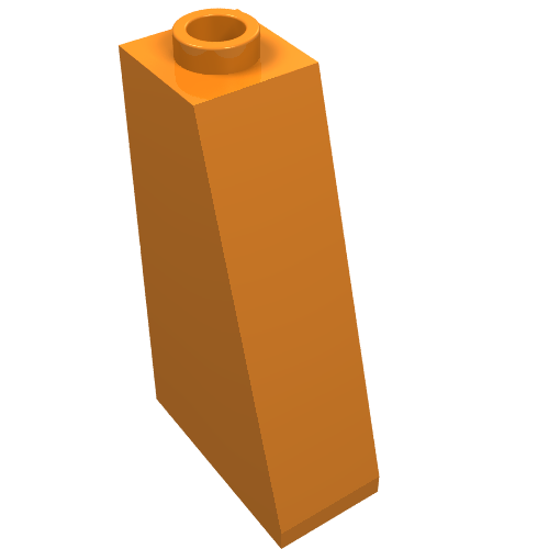 Dachstein 75° 2 × 1 × 3 mit offen Noppe Orange