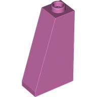 Brick Sloped 75° 2 × 1 × 3 with Open Stud Medium Dark Pink