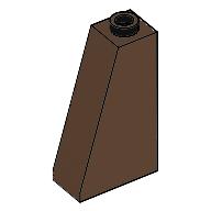 Brick Sloped 75° 2 × 1 × 3 with Open Stud Brown